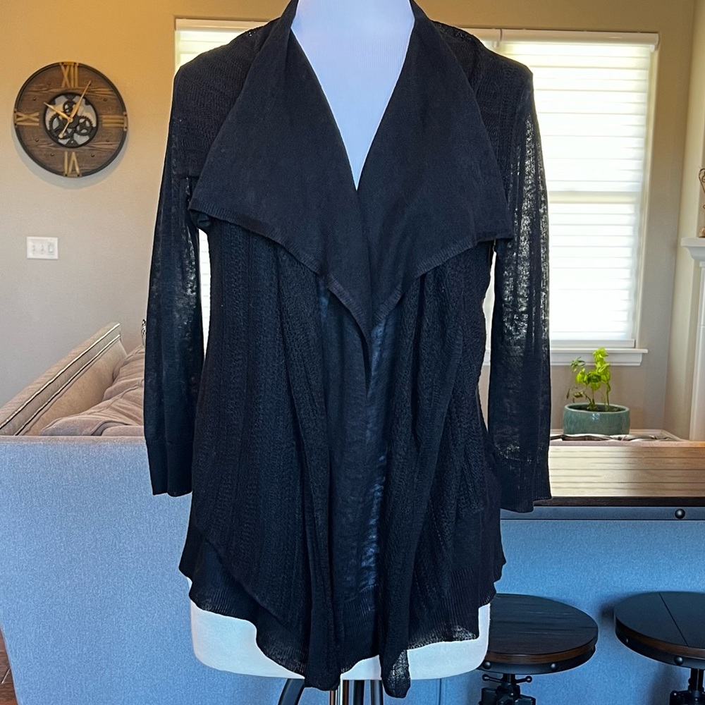 Lauren Ralph Lauren 100% Linen Open Cardigan Size Medium Sweater Light-weight - Picture 1 of 15
